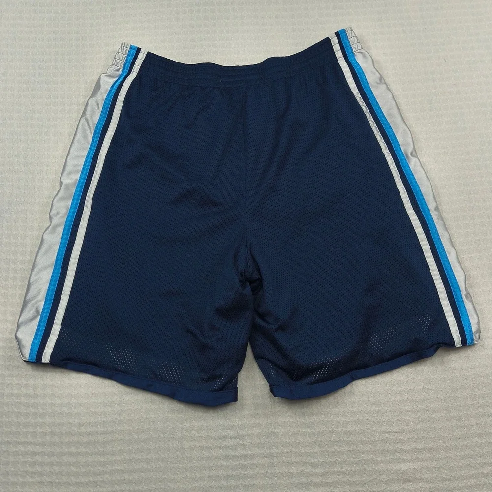 Nike Mens XXL Reversible Basketball Shorts Navy Blue Silver Mesh Athletic